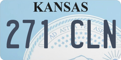 KS license plate 271CLN