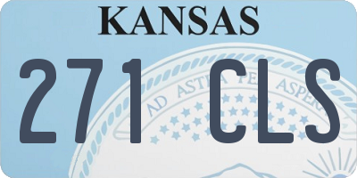 KS license plate 271CLS