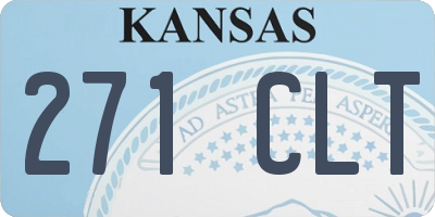 KS license plate 271CLT