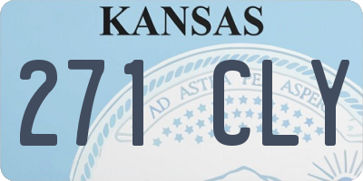 KS license plate 271CLY
