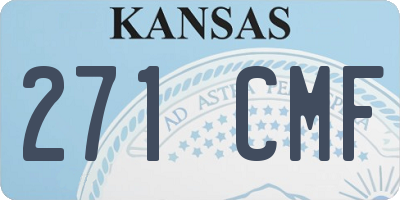 KS license plate 271CMF
