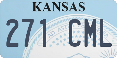KS license plate 271CML