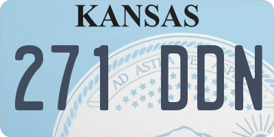 KS license plate 271DDN