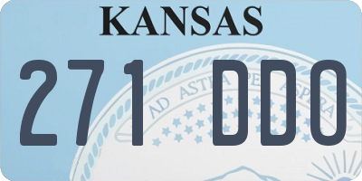KS license plate 271DDO