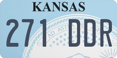 KS license plate 271DDR