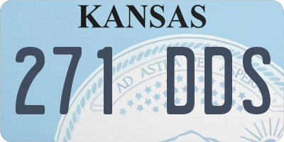 KS license plate 271DDS