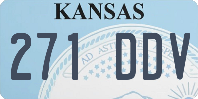 KS license plate 271DDV