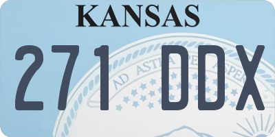 KS license plate 271DDX