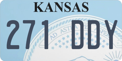 KS license plate 271DDY