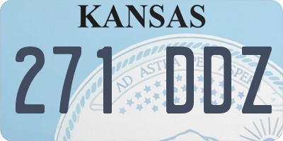KS license plate 271DDZ