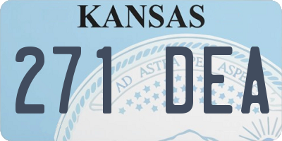 KS license plate 271DEA