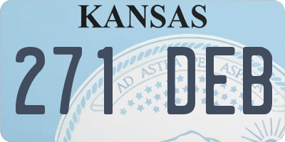 KS license plate 271DEB