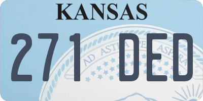 KS license plate 271DED
