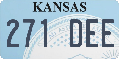 KS license plate 271DEE