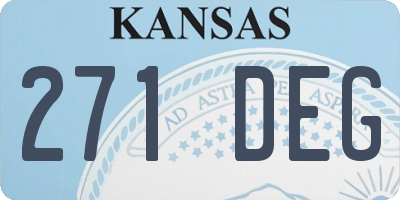 KS license plate 271DEG