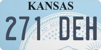 KS license plate 271DEH