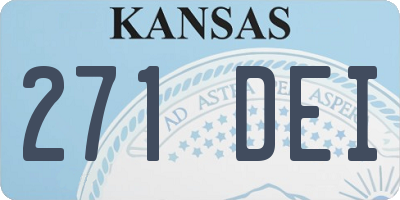 KS license plate 271DEI