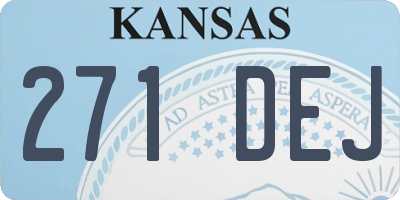 KS license plate 271DEJ