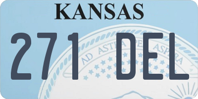 KS license plate 271DEL