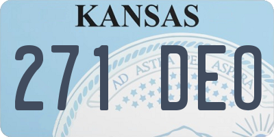 KS license plate 271DEO