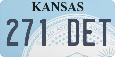 KS license plate 271DET
