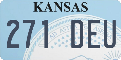 KS license plate 271DEU