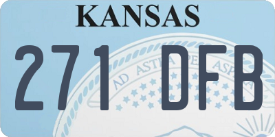 KS license plate 271DFB