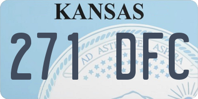 KS license plate 271DFC