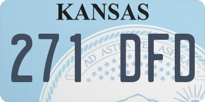KS license plate 271DFD