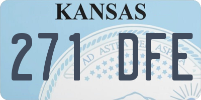 KS license plate 271DFE