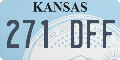 KS license plate 271DFF
