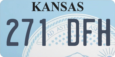 KS license plate 271DFH