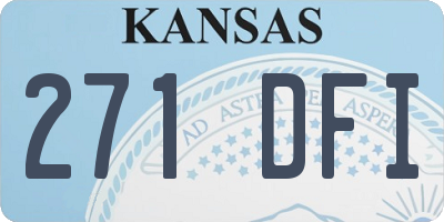 KS license plate 271DFI
