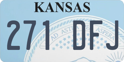 KS license plate 271DFJ