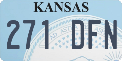 KS license plate 271DFN