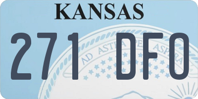KS license plate 271DFO