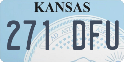 KS license plate 271DFU