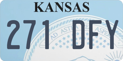KS license plate 271DFY