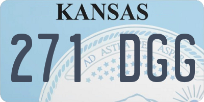 KS license plate 271DGG