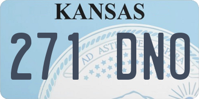 KS license plate 271DNO