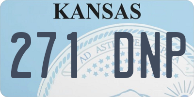 KS license plate 271DNP
