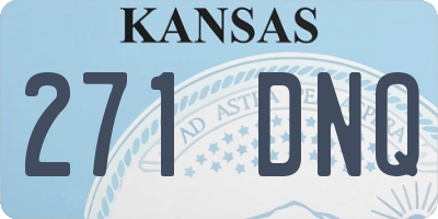 KS license plate 271DNQ