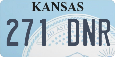 KS license plate 271DNR