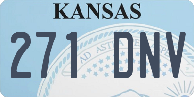 KS license plate 271DNV