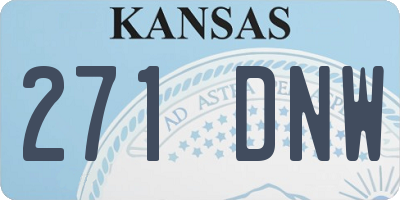 KS license plate 271DNW
