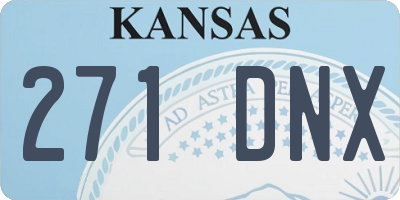 KS license plate 271DNX