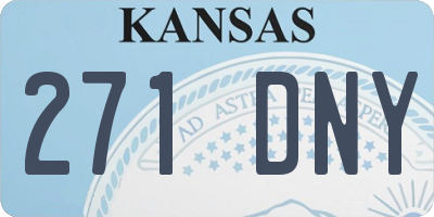 KS license plate 271DNY