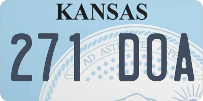 KS license plate 271DOA