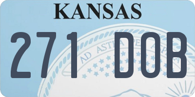 KS license plate 271DOB