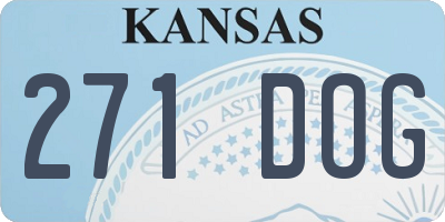 KS license plate 271DOG